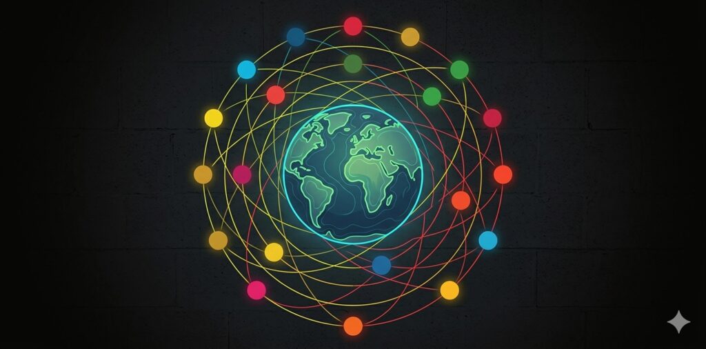 17 ODS em órbita ao redor do globo