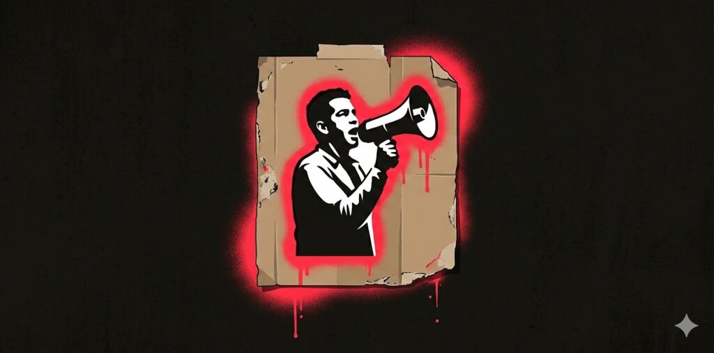 Pintura com molde recortado