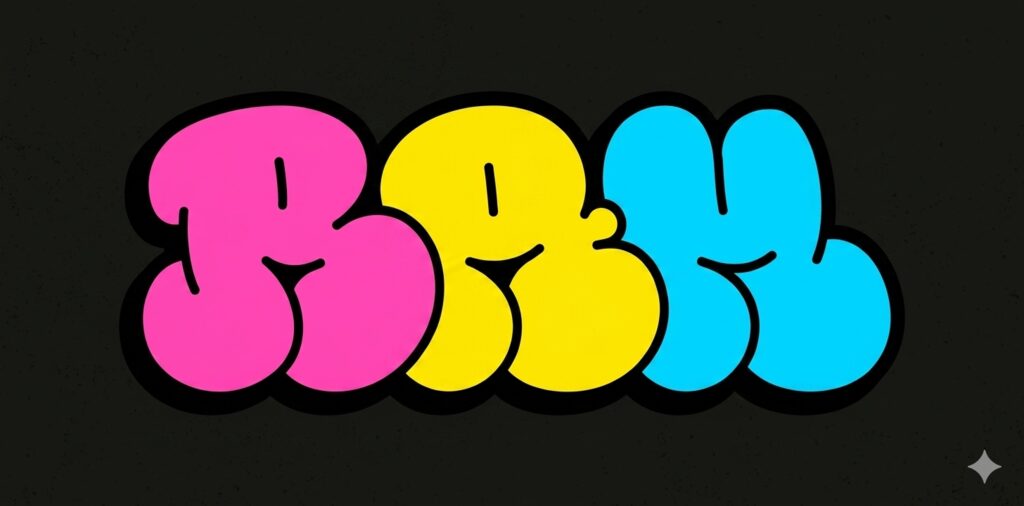 Letras em bolha rápida